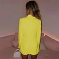 thumbnail image 4 of tklpehg Blazers for Women Casual Long Sleeve Lapel Business Blazers for Casual Outstanding Collar Slim Long Sleeve Office Suit Jacket Yellow M, 4 of 7