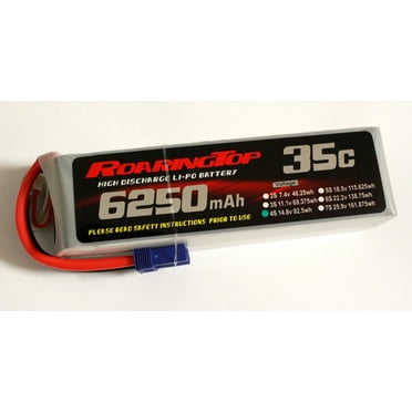 Roaring Top 35C 6250mAh 4S 14.8V LiPo Battery Pack with EC5 Plug