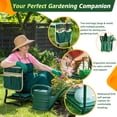 thumbnail image 5 of ReLuien Garden Kneeler and Seat, Heavy Duty Foldable Gardening Stool with Thick Soft Kneeling Pad and 2 Tool Pouches, Green, 5 of 7