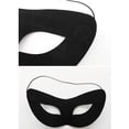 thumbnail image 4 of Masquerade Mask Black Solid Half Face Style Adult Accessory for Halloween Party Events, 4 of 4