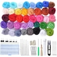 thumbnail image 1 of Felting Wool Kit, Merino Wool Roving for Needle Felting, 40pcs Various Colors Soft Wool Fibers, Individually Wrapped Moisture Protection Needle Felting Supplies for Crafting, 1 of 8