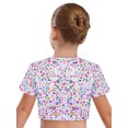 thumbnail image 2 of Haitryli Girls Glittery Crop Tops Jazz Dance Performance Dancewear Modern Steeetwear Round Neck Hip Hop Clothes Colorful 13-14, 2 of 5