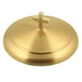 thumbnail image 3 of Communion Ware 3 Holy Stacking Bread Plates With A Lid - Stainless Steel (Brass Matte), 3 of 3