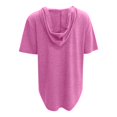 thumbnail image 4 of Sudadera con capucha para mujer - Top informal de manga larga y cuello en V, 4 of 5