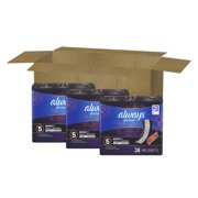 Always Discreet Boutique Incontinence Pads, for Bladder Leaks, Maximum Absorbency, Long Length, 84 CT
