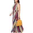thumbnail image 2 of INC Womens Plus Striped Smocked Maxi Dress Multi 2X, 2 of 3