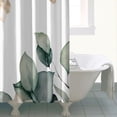 thumbnail image 5 of Waterproof Watercolor Plant Shower Curtain 72x84 Inch Leaves with Floral Polyester Unique Shower Curtain for Bathroom Hotel Home Decor with 12 Plastic Hooks, 5 of 5
