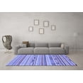 thumbnail image 3 of Ahgly Company Machine Washable Indoor Rectangle Abstract Blue Modern Area Rugs, 2' x 5', 3 of 4