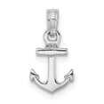 thumbnail image 5 of Auriga Fine Jewelry 14K White Gold Mini Anchor Pendant for Women, 5 of 6