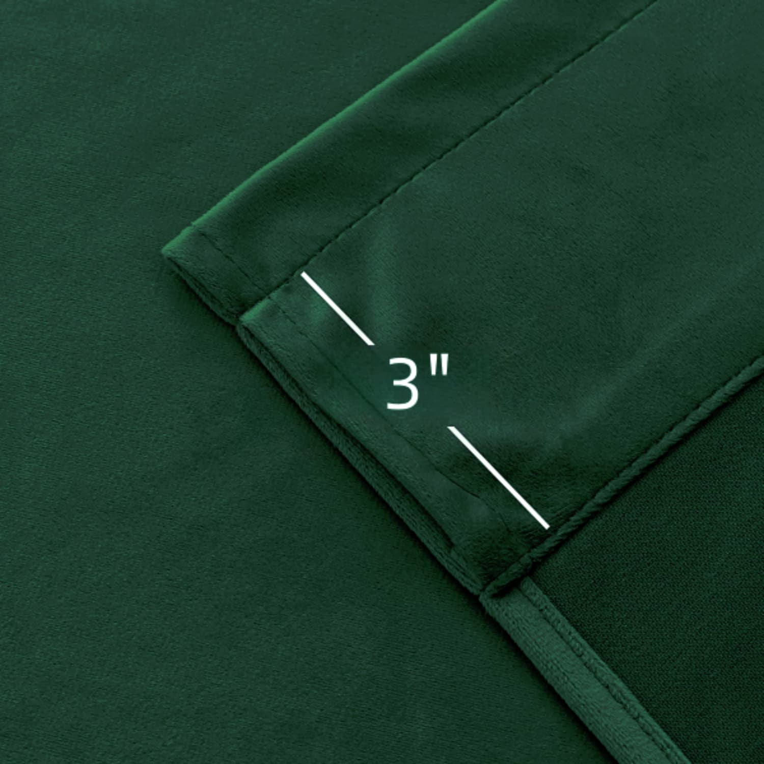 Dark Green 52 X 96 Velvet Curtains for Bedroom & Living Room, Thermal Insulated Light Filtering Drapes, Noise Reducing Rod Pocket Window Treatments, 2 Panels