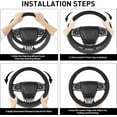 thumbnail image 2 of Furry Car Steering Wheel Cover 38 cm Fluffy Faux Wool Car Wheel Protector for Women Fur Steering Wheel Cover Universal Fit Suvs Sedans Vans, 2 of 6