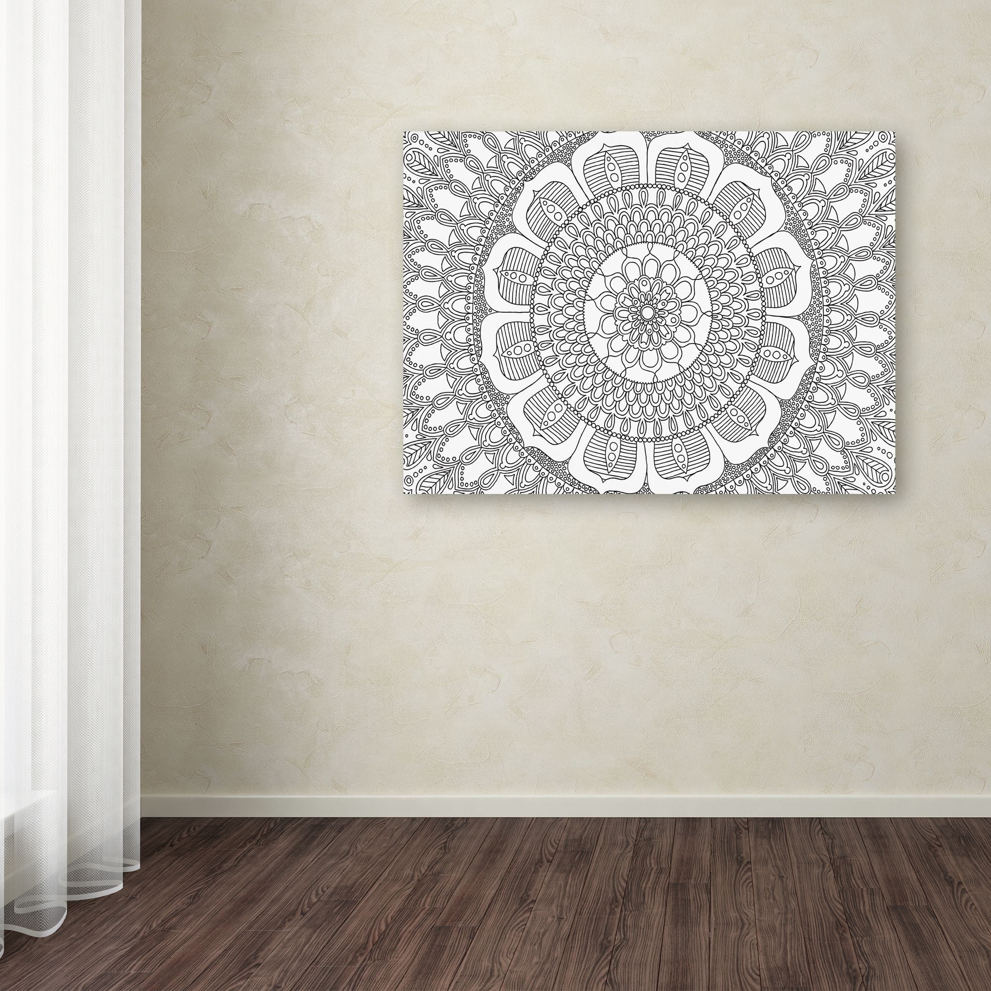 Trademark Fine Art "Flower Mandala" Canvas Art by Hello Angel