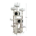 thumbnail image 2 of Home4Cat 74.2" 9-Level Cat Tree with Two Condos, Soothing Massager, Washable Beds, and Sisal Scratchers, 2 of 9