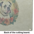 thumbnail image 5 of Bulldog Christmas Flowers Glass Cutting Board 12 in x 15 in, 5 of 5