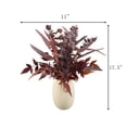 thumbnail image 2 of Better Homes and Gardens 17.5"H Artificial Fall Leaves & Euc Mix in 7"H Cream Ceramic Vase Made for Tabletops - 1.76 lbs, 2 of 7