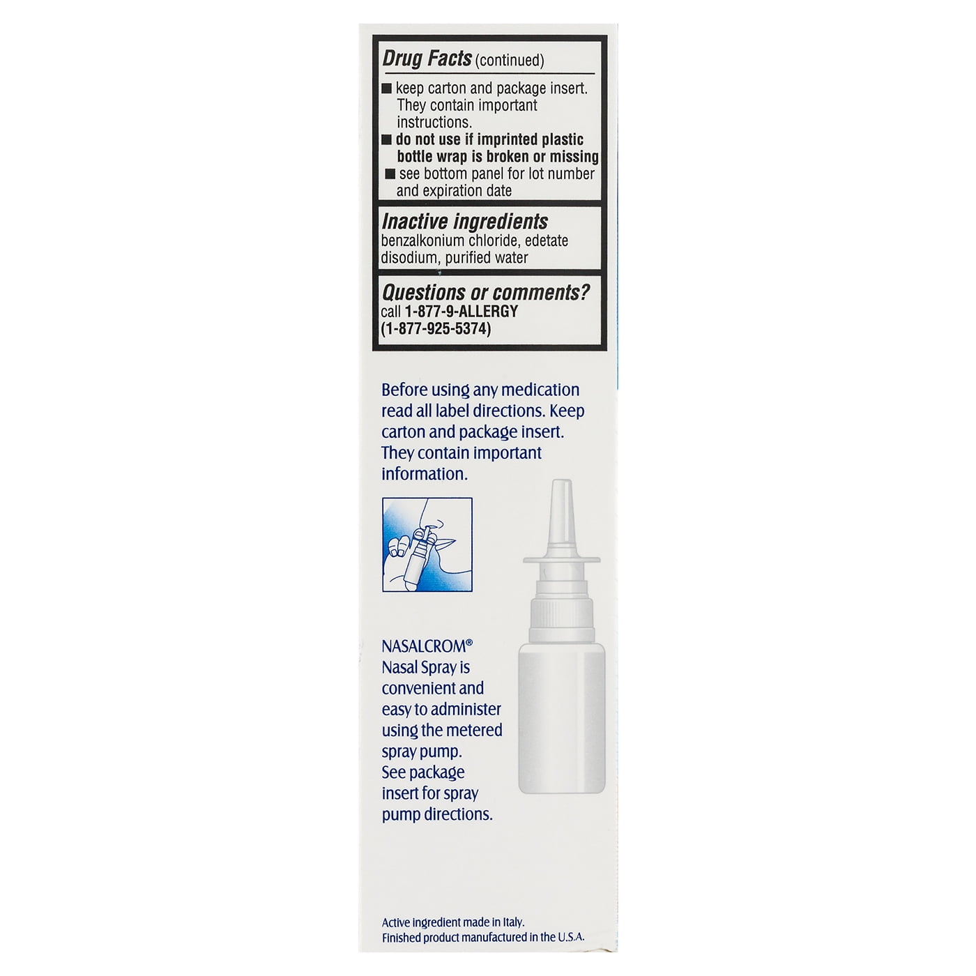 NasalCrom Symptom Controller Prevents & Relieves Allergies 0.88 oz, 4-Pack