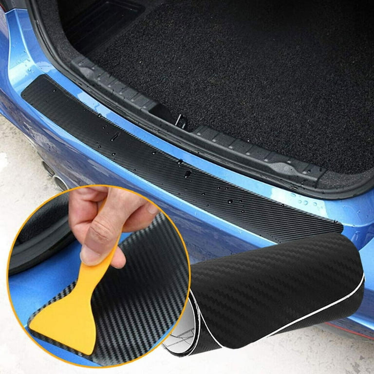 Jkapagzy 100cm Car Trunk Door Sill Plate Protector Rear Bumper Pad Car  Strip Trim Cover Styling with Rubber Mouldings Scraper Guard J7Y9 
