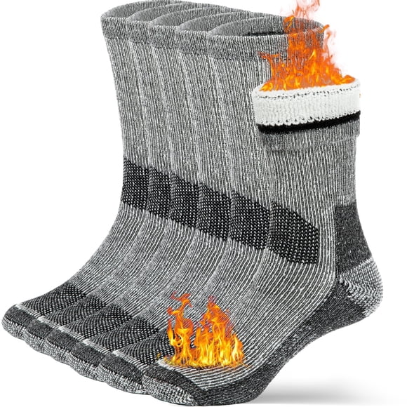 Calcetines de lana con botones y pliegues Charcoal ML para hombre y mujer