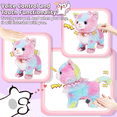 thumbnail image 3 of Interactive Electronic Plush Toy, Walking and Barking Robot Colorful Cat Plush, Remote Control Kitten Pets, Best Gifts for Girls, 3 of 6