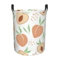 thumbnail image 2 of LNWH Laundry Basket, Abstract Watercolor Peach Doodle Art Pattern Foldable Laundry Hamper with Handles Waterproof, Medium Size, 2 of 8