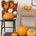 thumbnail image 5 of Thanksgiving Fall Chair Covers Set of 6 Orange White Pumpkin Maple Leaves Chair Back Covers Stretch Removable Washable Slipcovers Protector for Dining Room Kitchen Party Decor, 5 of 5