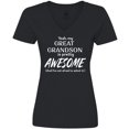 thumbnail image 3 of Inktastic Yeah My Great Grandson Is Pretty Awesome Women's V-Neck T-Shirt, 3 of 5