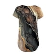 thumbnail image 5 of Tunic Tops for Women Loose Dressy Short Sleeve Henley Shirt V Neck Button Up Blouse Casual Pleated Basic Pullover, 5 of 5