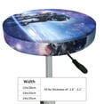 thumbnail image 4 of Balery Astronauts Start Running Velvet Round Bar Chair Cushion Cover Adjustable, Protects From Scratches And Stains, Soft & Washable Ideal For Wooden And Metal Stools - 13 Inch, 4 of 7