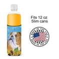 thumbnail image 4 of Carolines Treasures SS4125MUK Bulldog English in Summer Flowers Ultra Hugger for slim cans Slim Can multicolor, 4 of 6