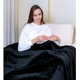 thumbnail image 5 of Brooklyn Jax Solid Plush Fleece Queen Blanket, Black color, 5 of 7