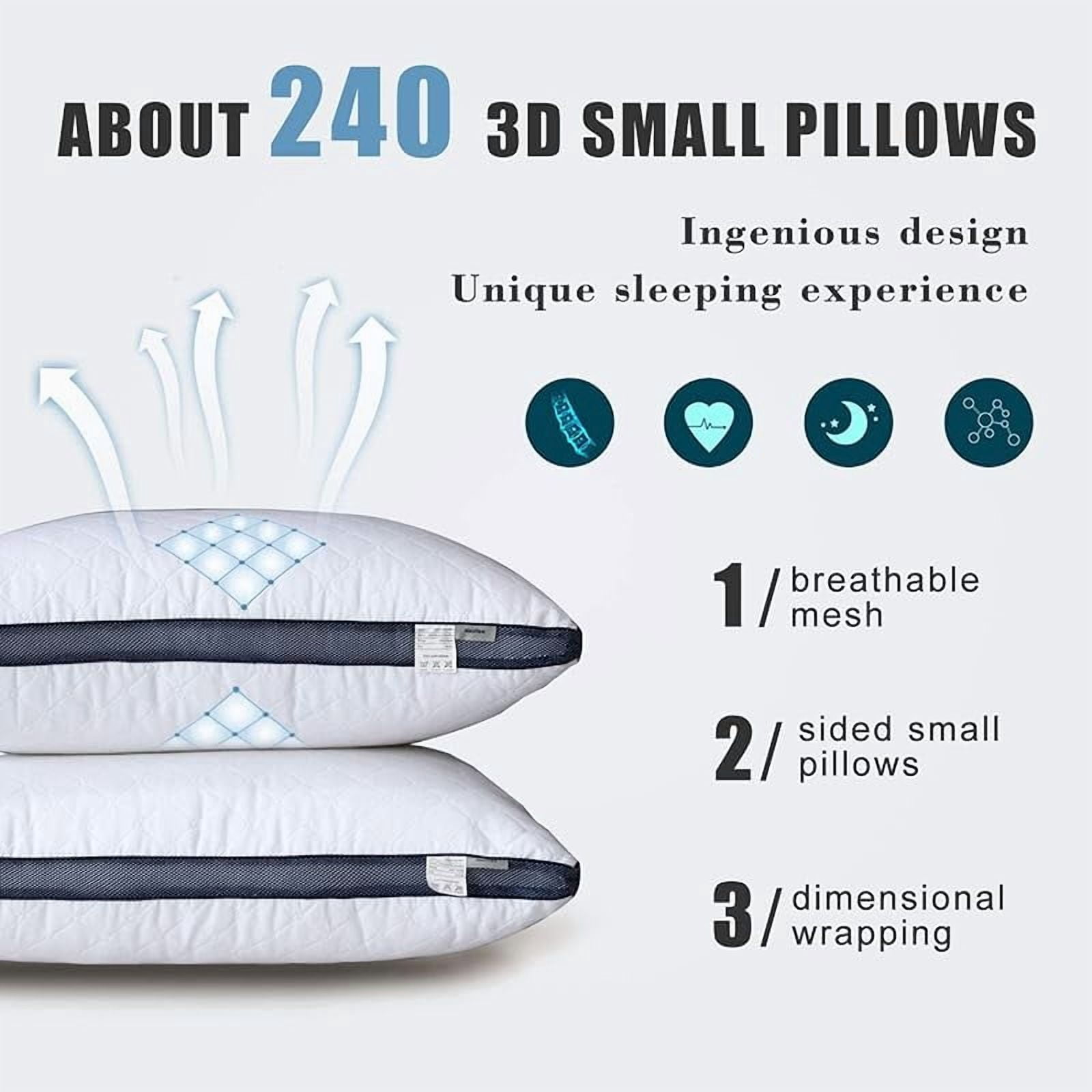 MY Pillows for Sleeping (2-Pack), Luxury Hotel Pillows Queen Size Set of 2,Bed Pillows for Side and Back Sleeper (Queen)