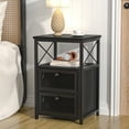 thumbnail image 2 of VECELO 2 Drawers Nightstand, Modern End Side Table with Storage Space for Living Room, Bedroom, Black, 2 of 14