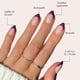 thumbnail image 3 of Press On Nails, ciruela glametica, semitransparente, corta, almendra, 3 of 6