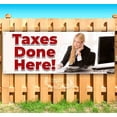 thumbnail image 1 of Taxes Done Here! 13 oz Vinyl Banner With Metal Grommets, 1 of 4