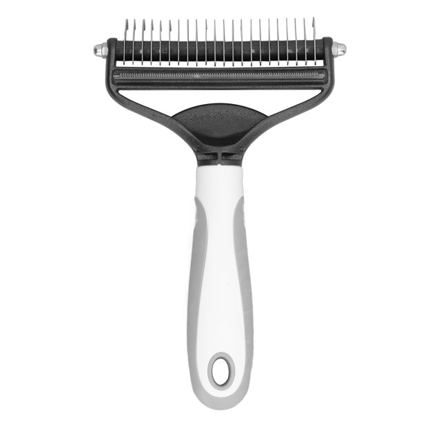 2 In 1 Dog Shedding Brush, Removing Detangling Knot Steel Dog Dematting Comb For Puppy Large