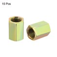 thumbnail image 3 of Unique Bargains M10 Thread 20mm Length Sleeve Stud Rod Adapters Pipe Connectors Colorful Hex Coupling Nuts 15 Pack, 3 of 5