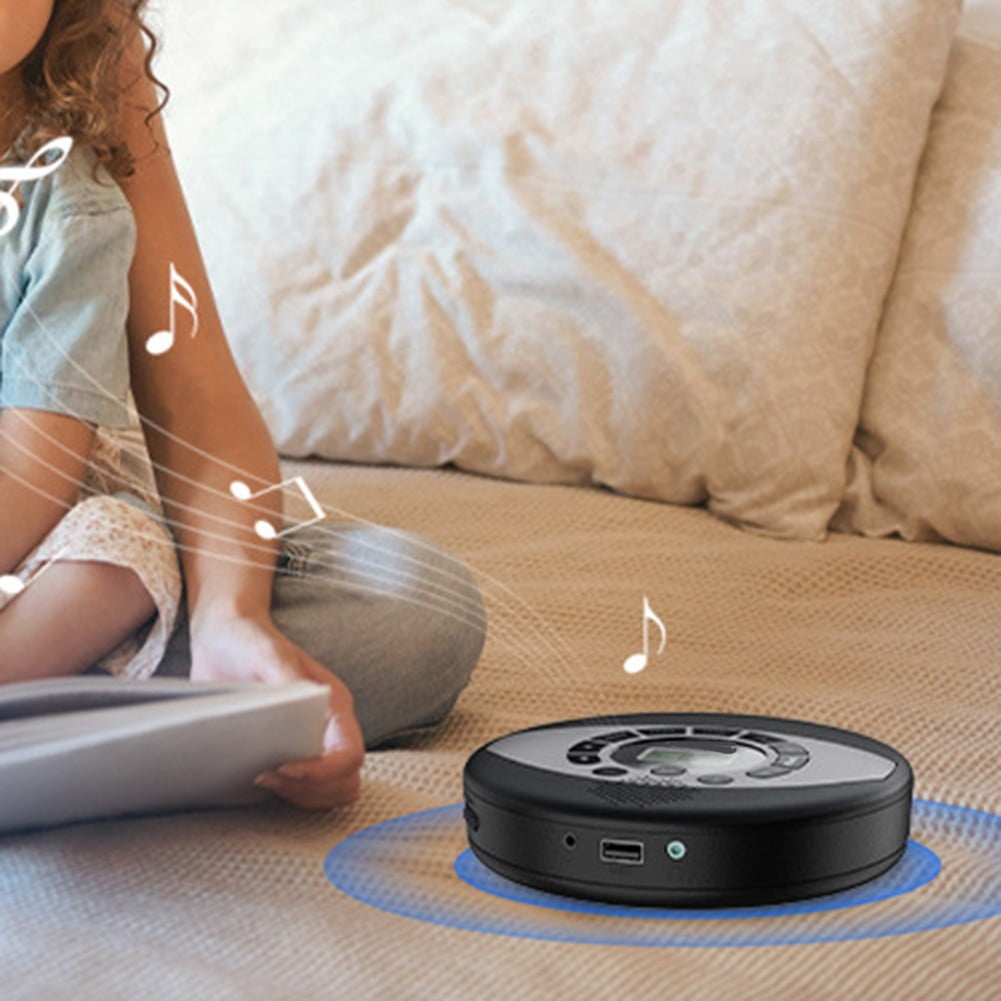 Portable CD Player with Rechargeable Battery Anti Skip: Dual Speakers