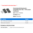 thumbnail image 2 of Connecting Rod Bearing Set - Compatible with 1968 - 1978 Lincoln Continental 1969 1970 1971 1972 1973 1974 1975 1976 1977, 2 of 2