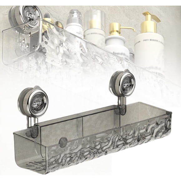 Soporte de almacenamiento de ventosa corrug, estante de almacenamiento de baño con ventosa sin taladro mont en la pared, estante de almacenamiento para ducha, cocina, estante de almacenamiento