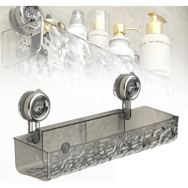 Soporte de almacenamiento de ventosa corrug, estante de almacenamiento de baño con ventosa sin taladro mont en la pared, estante de almacenamiento para ducha, cocina, estante de almacenamiento