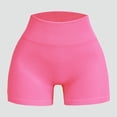 thumbnail image 2 of kamemir Shorts for Women Casual Womens Mid-Rise Bermuda Shorts(Hot Pink,M), 2 of 3