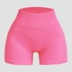 thumbnail image 2 of Pantalones cortos de entrenamiento sin costuras y acanalados para mujer: cintura alta, elásticos para yoga/gimnasio, talla real, tallas asiáticas, lavado a mano en frío., 2 of 4