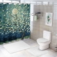 thumbnail image 7 of Chilfamy White Flowers Starry Sky Modern Waterproof Shower Curtain with Hooks for Country Cottage & Farmhouse Bathroom Decor 100% Polyester Fiber Home Bathtubs Bathroom Curtain Decoration 36x72, 7 of 7