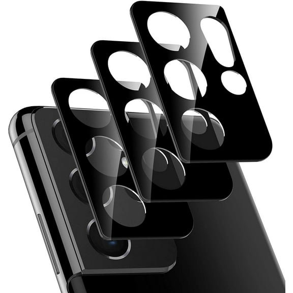 Camera Lens Protector for Samsung Galaxy S21 Ultra, 3 Pack Camera Protector Tempered Glass Lens Cover Film[Case Friendly][Scratch-Resistant][Easy Installation]