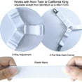 thumbnail image 3 of Koreshion Bed Sheet Holder Straps - Adjustable Crisscross Clips Elastic Band Fitted Bed Sheet Fasten Suspenders Grippers 4Pcs/Set White, 3 of 9