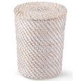 thumbnail image 1 of Papelera 84ECO de Mimbre Blanco con Tapa y Forro - Ratán, 1 of 7