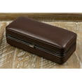 thumbnail image 5 of 3 Cigar Folding Leather Travel Case w/ Cutter - Brown, 5 of 7