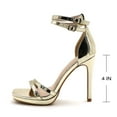 thumbnail image 6 of Women's Double Ankle Strap High Heel Sandals Stiletto Platform Dress Shoes, 6 of 6