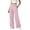 Pink, variant on LEAVINGSUO Wide Leg Pants for Women Corduroy Casual Pants Elastic Fabric High Waist Flowy Trousers with Pockets Black S