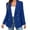 Blue, variant on Zynoxe Blazer Jacket for Women Trendy Loose Lapel Double Breasted One Button Business Work Jacket with Pockets Casual Solid Color Versatile Suit Jacket Blue XS